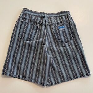 90s Striped Denim Shorts High Rise Breaker Jeans M
